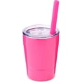 thumbnail image 1 of Vaso de acero inoxidable para niños, bonito vaso pequeño con tapa y pajita de silicona, 1 of 6