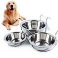thumbnail image 3 of Cheers US Hanging Pet Bowl Dog Crate Bowl Dog Kennel Bowl Non Spill Stainless Steel Food Water Bowls Bunny Feeder with Hook for Dogs Cats, 3 of 7
