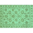 thumbnail image 1 of Ahgly Company Indoor Rectangle Oriental Turquoise Blue Traditional Area Rugs, 7' x 10', 1 of 4