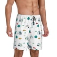 thumbnail image 2 of Fotbe Cartoon House Car Pantalones Cortos de Pijama para Hombre, Ropa de Dormir, Pantalones de Pijama Cortos para Hombre-Small, 2 of 6
