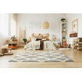 thumbnail image 2 of Ladole Rugs Grey Cream Indoor Solid Plain Shag Soft Area Rug Mat Carpet Runner for Living Bed room Entry way Patio Small Medium Large Non Slip Skid Size 3x5. 4x6 5 x 8 7 x 10, 9 by 12 11 feet ft, 2 of 4