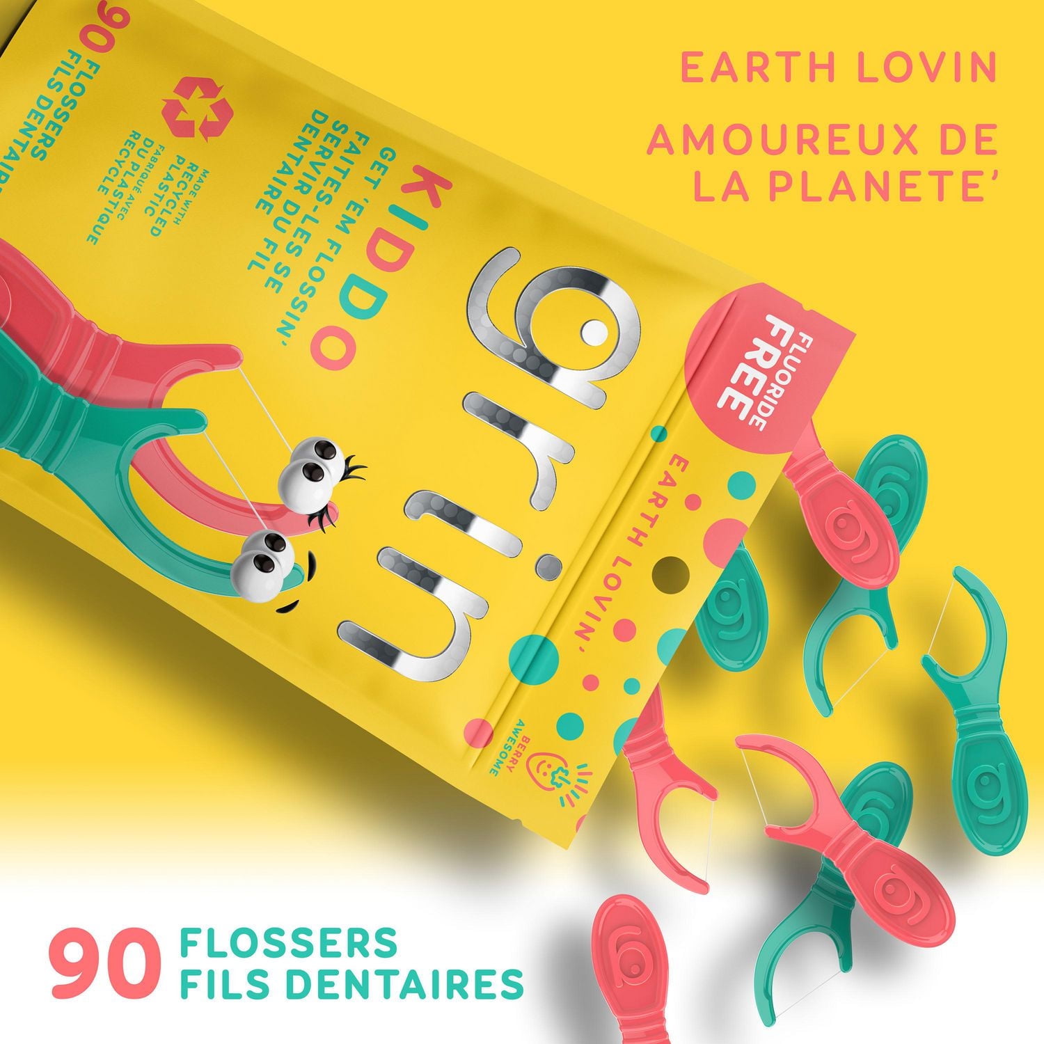 Grin Fil dentaire pour enfants 90ct