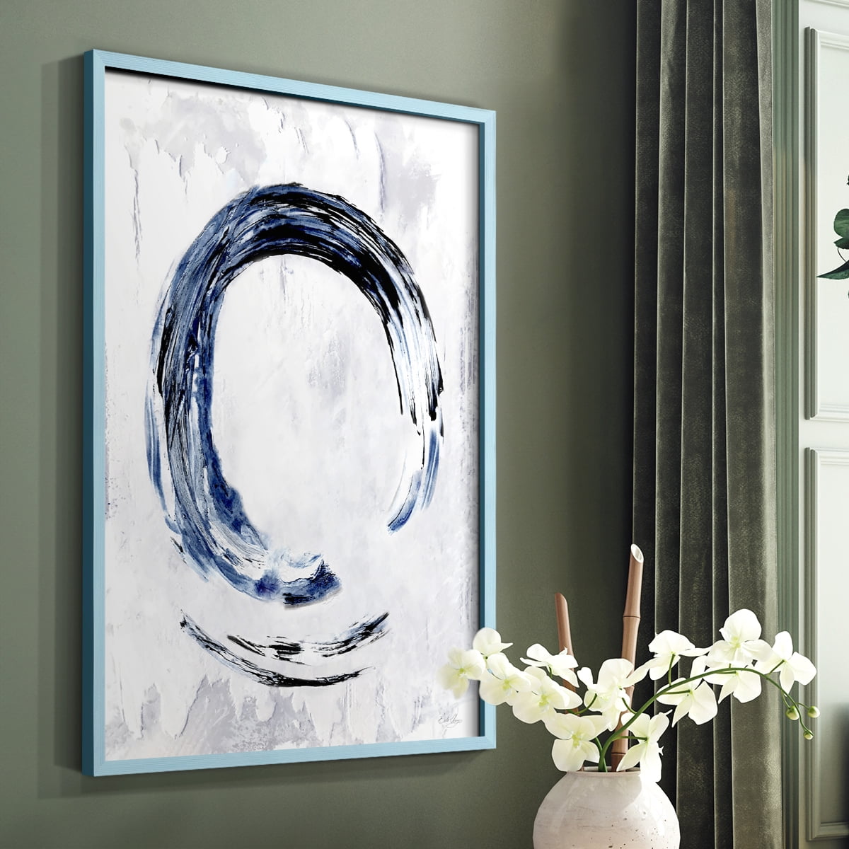 Moonglade II in Blue Solid Wood 8 x 10 Framed Print