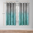thumbnail image 2 of Wooden Blackout Curtains Blue Gradient Wood Board of Farmhouse Village Rural Lodge Nature Retro Decor for Home Bedroom Living Room Grommet Window Drapes 2 Panel Set, 52"x63", 2 of 6