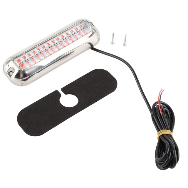 Luces Subacuáticas para Barcos, IP68 A Prueba De Agua, 42 Cuentas LED, Lámpara De Luz Marina Destacada De Gran Angular De 125 ° DC10-30V para Cruceros(110v-Rojo)