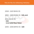 thumbnail image 2 of MAX Advanced Brakes - Rear Brake Kit For 2000-2006 BMW X5| Carbon Ceramic Brake Pad and Rotor Kit| Daily Driving OE Replacement Brake Rotors, 2 of 9