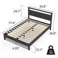 thumbnail image 4 of LIFEMENT Full Signature Wood Platform Bed Frame with Black Headboard, Noise-Free, Under Bed Storage, No Box Spring Needed, Easy Assembly&nbsp;, 4 of 9