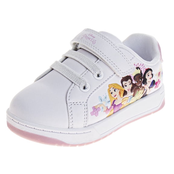 Disney Princess Girls Sneakers. (Toddler Little Kids), White, Size: 6