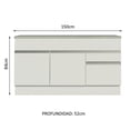 thumbnail image 3 of Mueble De Cocina Madesa Glamy 2 Puertas 3 Cajones 150cm Blanco, 3 of 5