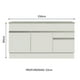 thumbnail image 3 of Mueble De Cocina Madesa Glamy 2 Puertas 3 Cajones 150cm Blanco, 3 of 5