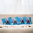 thumbnail image 3 of Ambesonne Modern Throw Pillow Cover 4 Pack, Music Elements Graffiti, 16", Blue Fuchsia and Dust, 3 of 6