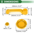 thumbnail image 4 of Juego de cubiertas para manijas de puerta exterior Unique Bargains, trim decorativo para Jeep Wrangler JK 2DR 2007-2017, ABS, Amarillo, 1 juego, 4 of 6