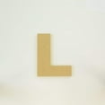 thumbnail image 1 of Package of 1, 18 Inch X 1/2" Thickness MDF Letter L in The Arial Font, Thick, Upper Case for Art & Craft Project, Made in USA, 1 of 3