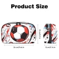 thumbnail image 5 of Football Portable Oxford Cloth Charger Case with Waterproof Design - 5.9x9.44x3.14 in - PC Case, Storage Pouch, Cable Organizer Desk, Cable Box Organizer, 5 of 6