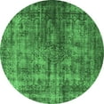 thumbnail image 1 of Ahgly Company Indoor Round Oriental Emerald Green Industrial Area Rugs, 6' Round, 1 of 4