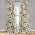 thumbnail image 5 of Ambesonne Colorful Curtains, French Eiffel Tower Image, Pair of 28"x63", Multicolor, 5 of 5
