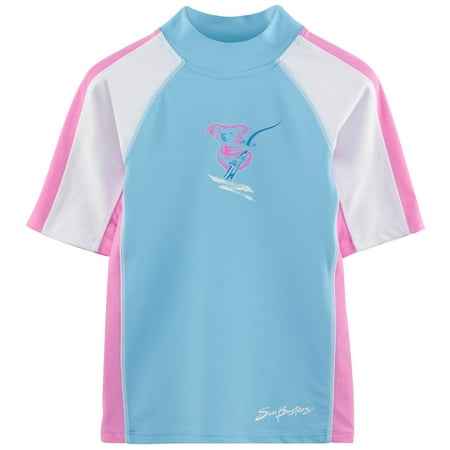 

SunBusters Girls S/S Rash Guard(UPF 50+) Mallow 12/18 mos