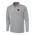 thumbnail image 2 of Men's Antigua Gray Rutgers Scarlet Knights Reprocess Quarter-Zip Top, 2 of 3