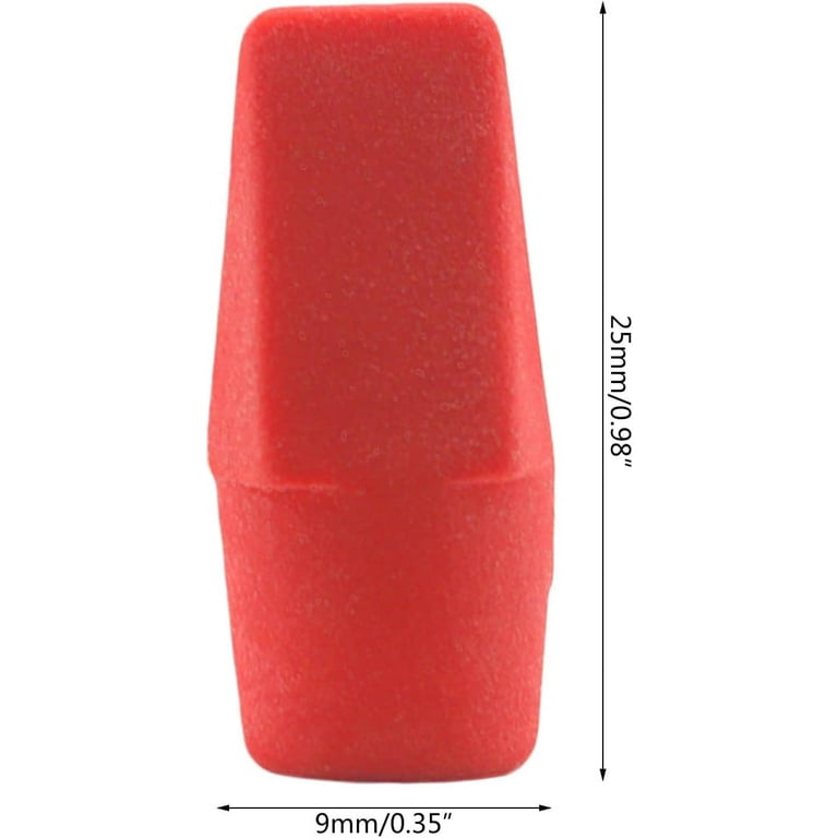 Pencil Top Eraser Caps Chisel Shape Pencil Eraser Toppers Assorted Colors in Bulk 50/100Pieces Rubber Eraser Caps for Pencils