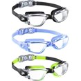 thumbnail image 1 of Kids-Goggles-Swimming Goggles Kids Swim: Anti Fog Kids Goggles with UV400 and No Leak for Child Teen 3 Packs Age 6-16, 1 of 5