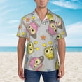 thumbnail image 2 of Fuzoiu Cartoon Owls Print Hawaiian Shirt for Men, Summer Beach Casual Short Sleeve Button Down Shirts, Men’s Beach Summer Shirts with Pocket,3X-Large, 2 of 7