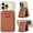 Tan, variant on Upcommon Enclave Wallet Slim with Pull-tab for iPhone 17/16/15/14/13/12, MagSafe Compatible, Magnetic Card Holder, Microfiber Leather (Pull-tab, Black, 3 Card Hold)