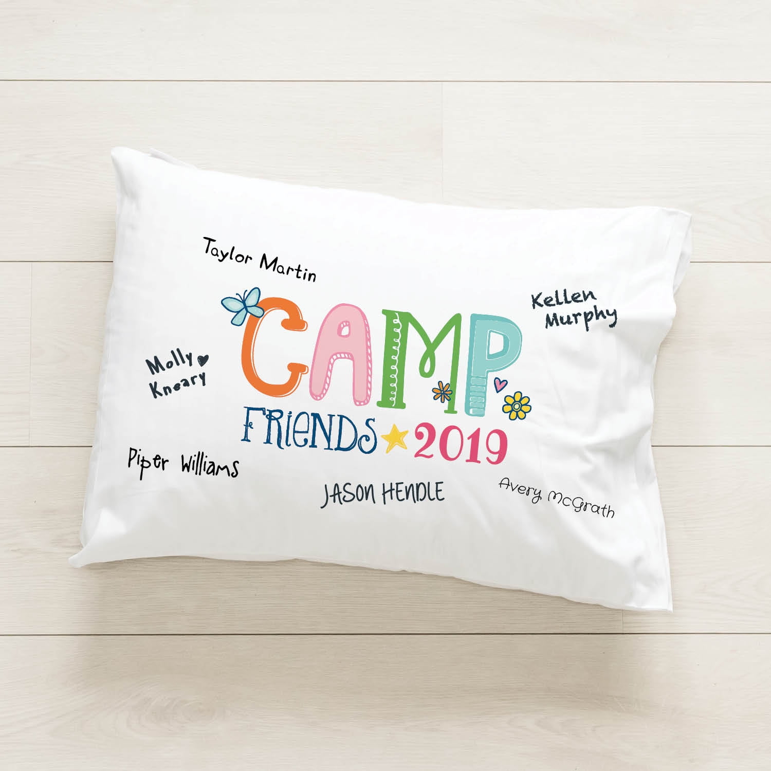 Camp Friends Personalized Pillowcase