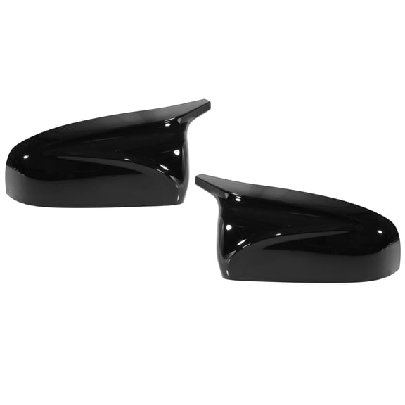 Pair Auto Exterior Rear View Mirror Covers Cap Replacement for BMW X5 E70 X6 E71 E72 2006-2014 Gloss Black