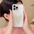 thumbnail image 6 of Flower Phone Case for iPhone 12, Cute Aesthetic Clear Tulip Phone Cover for Women Girls, 6 of 12
