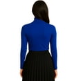 thumbnail image 3 of Turtle Bay New York Womens Long Sleeve Cotton Blend Mock Neck Top - An All-Season Essential, 3 of 6