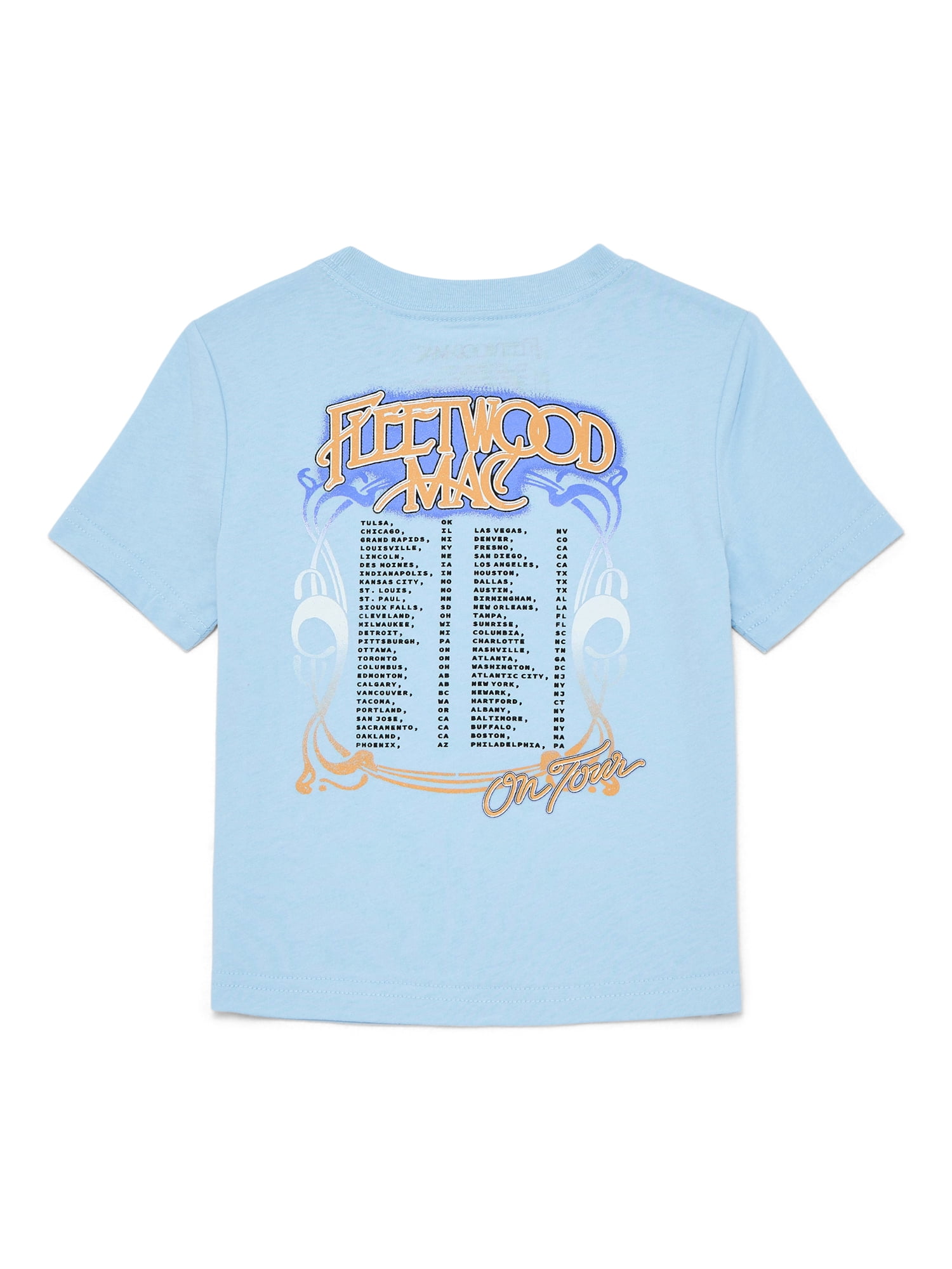 Fleetwood Mac Tour Toddler Graphic Tee with Short Sleeves, Sizes 12M-5T