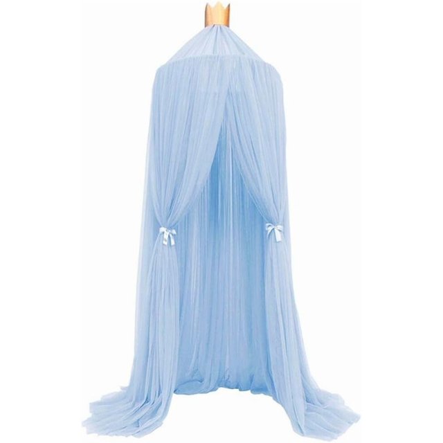Mosquitera infantil con forma de cúpula, tienda de campaña, dosel para cama, mosquitera, ropa de cama con encaje redondo, casa de juegos para bebés, niños y niñas, color rosa