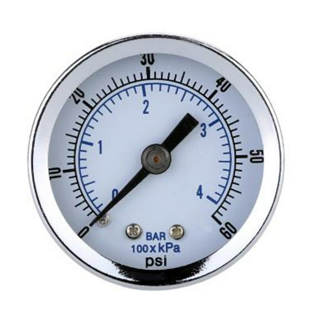 EeaseMX Manómetro de presión de aire comprimido de compresor de 0 a 60 psi con doble escala