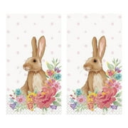Pioneer Woman Easter Bunny Paper Guest Napkins, 7.75in x 4.5in, 48ct