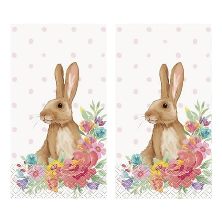 Pioneer Woman Easter Bunny Paper Guest Napkins, 7.75in x 4.5in, 48ct