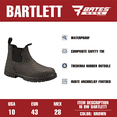 thumbnail image 6 of Bates Work by Wolverine Men's Bartlett Waterproof Comp Toe Chelsea Work Boot, 6 of 8