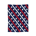 thumbnail image 6 of PUREYAH Travel Throw Blanket for Couch, Patriotic Red White Blue Stars Strips Lightweight Fluffy Flannel Outdoor Blanket, Microfiber Warm Blankets for Bed Long Flight Camping 40"x30" Inch, 6 of 6