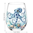 thumbnail image 3 of Ocean Animal Artisan Glassware Collection, 2D Ocean Theme Stemless Wine Glasses, Handcrafted Marine Animal Bar Glass, Coastal Home Decor Gift, 3 of 5