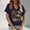 Navy, variant on MAIHAN Cotton V Neck T Shirts Women Casual Summer Funny Printed Graphic Loose Tees Summer T Shirt Loose Fit Shirts Spring Fashion