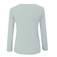 thumbnail image 5 of Vinsonshop Womens Long Sleeve Crewneck Sweaters Casual Ribbed Knit Pullover Tops Basic Jumpers Fall Clothes Winter Warm Layering Tee Mint Green XL, 5 of 9