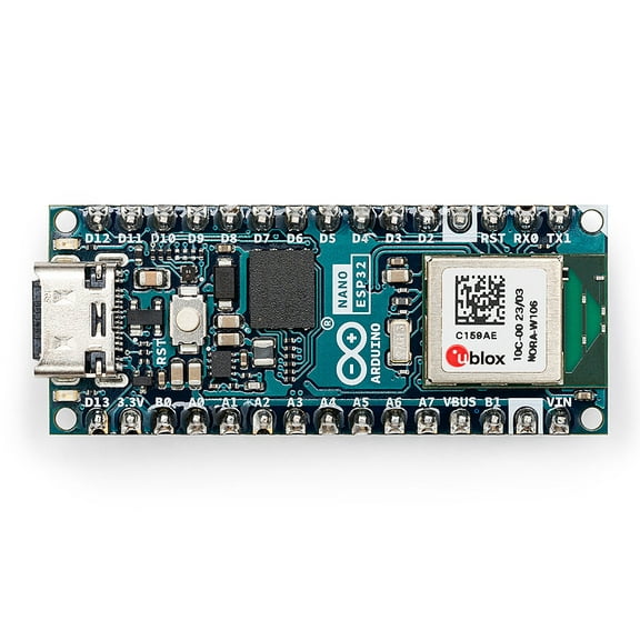 Arduino ABX00083 Nano ESP32 w/ headers ESP32-S3,USB-C, Wi-Fi,Bluetooth,HID Support, MicroPython Compatible