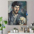 thumbnail image 4 of Qisvanset Skull Self Portrait Canvas Print 12x16 Inch Studio Wall Decor, 4 of 8