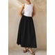 thumbnail image 5 of Vestido Maxi PRETTYGARDEN sin mangas con patchwork fluido en negro y blanco, talla L, 5 of 8