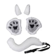 thumbnail image 1 of Conjunto de disfraz con guantes y tocado para niños, regalo para cosplay, disfraz de Halloween blanco, 1 of 7