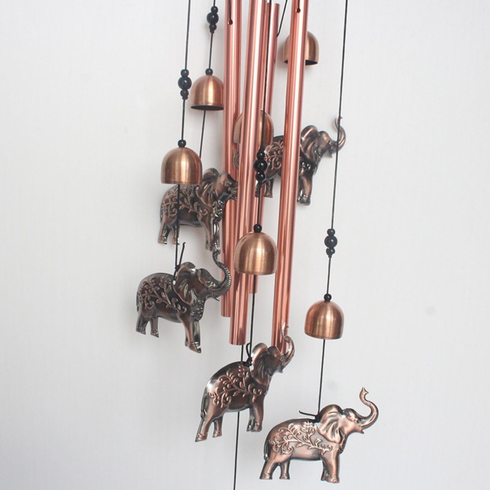 cpengpj Vintage Metal Wind Chimes, Red Bronze Color, Animal Shaped