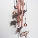 thumbnail image 4 of Campanillas de viento de cobre hechas a mano | Colgante metálico rojo electrochapado único | Decoración Melódica y Cálida | 90 cm de longitud | 4 tubos de aluminio, 6 bolas de hierro, acentos de, 4 of 5