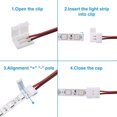 thumbnail image 4 of 96 Piezas 8mm 2 Conector de Luz de Tira LED para 8 mm de Flexible SMD 3528 2835 Tira de Luces LED de Un Solo Color Sin Soldadura, 4 of 5