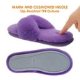 thumbnail image 2 of DREAM PAIRS Women Soft Faux Fur Thong SLippers Women's Slip on House Slippers Fuzzy Warm Houseslippers Shoes SPA-03 PURPLE Size 8, 2 of 6