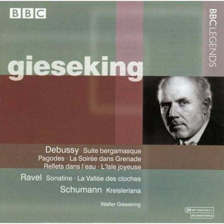 Perhaps the supreme interpreter of the piano music of Claude Debussy, the German-born and French-reared pianist Walter Gieseking bathes this music with a sumptuous intelligence and precise tonal control. He achieves the latter with one of the most refined pedaling techniques known to piano playing, a technique that exploits not only sophisticated combinations of the three pedals but also a masterful handling of half-pedal effects. In Gieseking's hands, a piece like "L'Isle joyeuse" becomes a study in shimmering ecstasy, as he renders the pearly passage-work with a dazzling, rippling delicacy. Gieseking's structural understanding of and emotional restraint in this repertory enables him to strike just the right aesthetic chord, as it were, with a piece like "Pagodes," in which dynamic pacing is the key to building giant slabs of sound. Gieseking's impeccable pacing compels the listener to hear a majestic monument of sound rising to form some sonic pagodas.