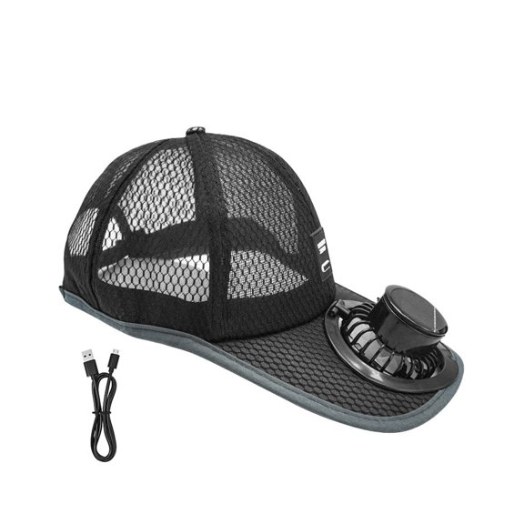 Baseball Cap With Cooling Fan Breathable Fabric Sunshade Cap Outdoor Solar Fan Hat For Fishing And Hiking Enduring